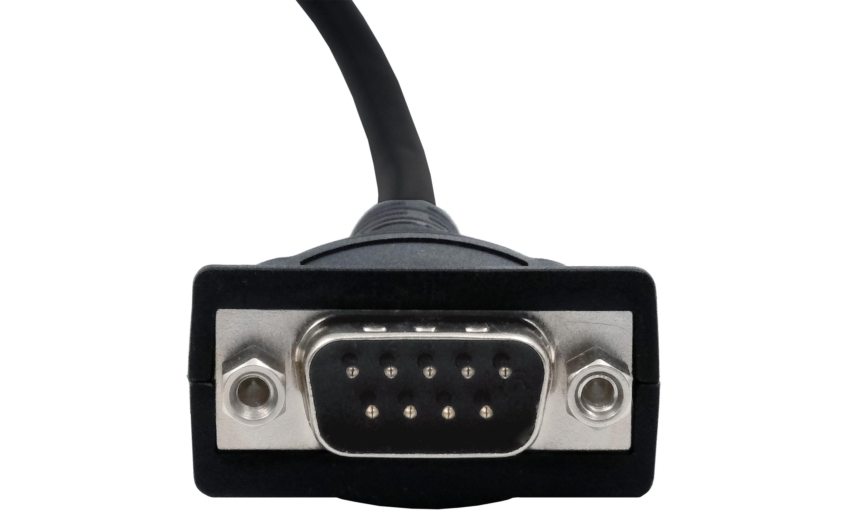 Exsys EX-23001 Serien-Kabel USB-A/USB-C zu DB-9 (RS-232), 0,5 m, Schwarz