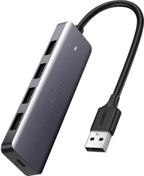 Ugreen Hub Adapter 4-in-1 USB-C auf 4× USB 3.0 + USB-C Grau (64260)
