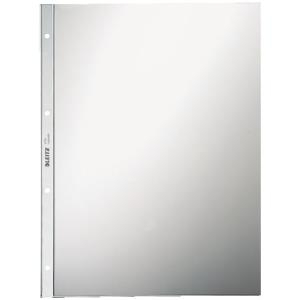LEITZ Prospekthülle Super Premium, A4, PVC, glasklar, 0,08mm Hartfolie, oben offen, dokumentenecht, Lochung: 80-80-80 mm (4734-30-00)