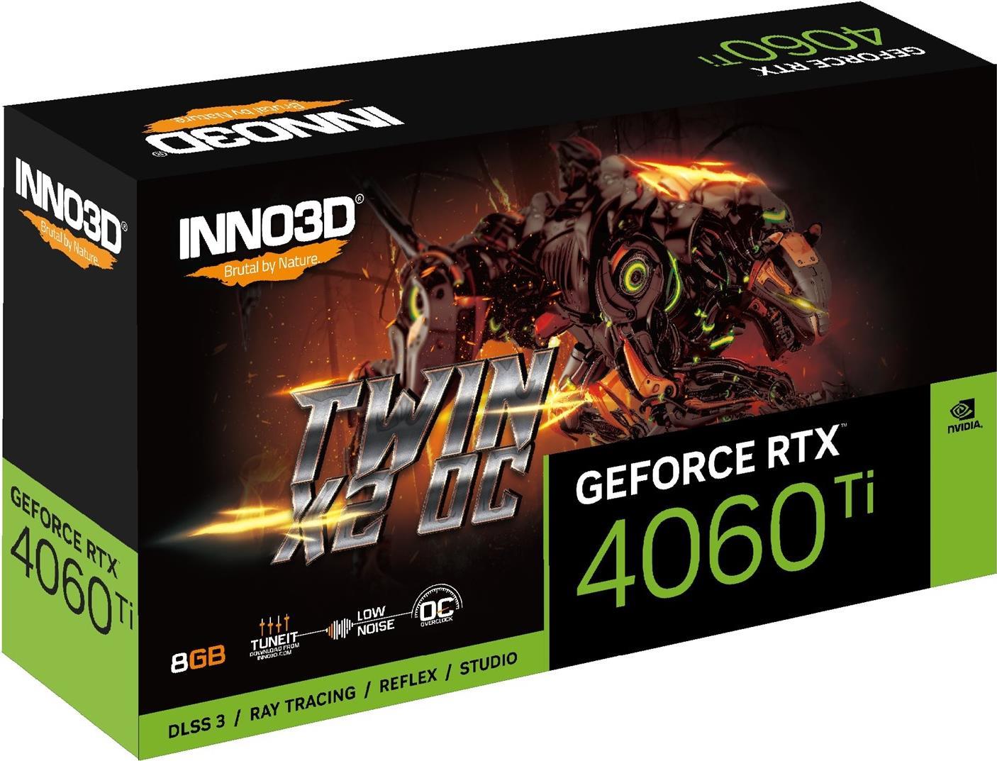 Inno3D Geforce RTX 4060 Ti 8 GB Twin X2 OC (N406T2-08D2X-171153N)