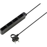 Sygonix SY-5806880 Steckdosenleiste 4fach Schwarz Eurostecker 1 St. (SY-5806880)