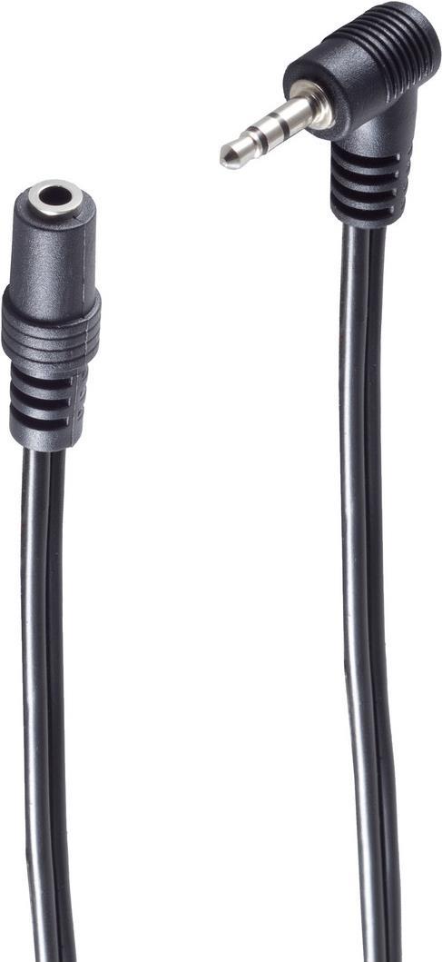 shiverpeaks ®-BASIC-S--Klinken Verlängerung-Winkel-Klinkenstecker 2,5mm auf 3,5mm Klinkenkupplung, 0,2m (BS30781)