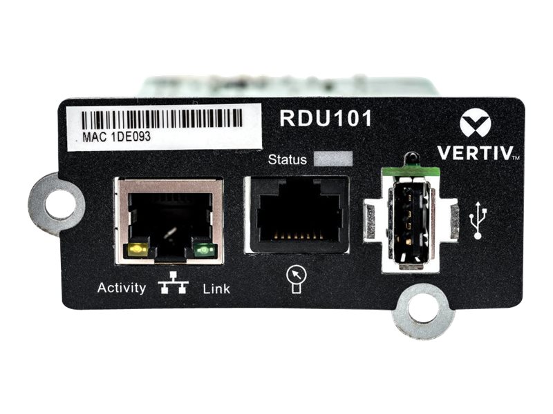 Liebert Intellislot Communications Card RDU101 10/100 Ethernet Schwarz