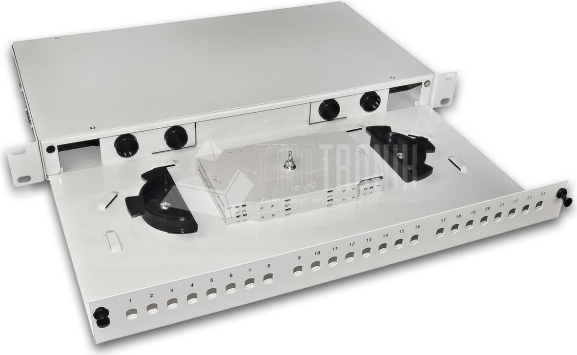 Lightwin ECONOMY 48,30cm (19")  LWL Verteilerlade für 24xsimplex (LVL 24-ST)