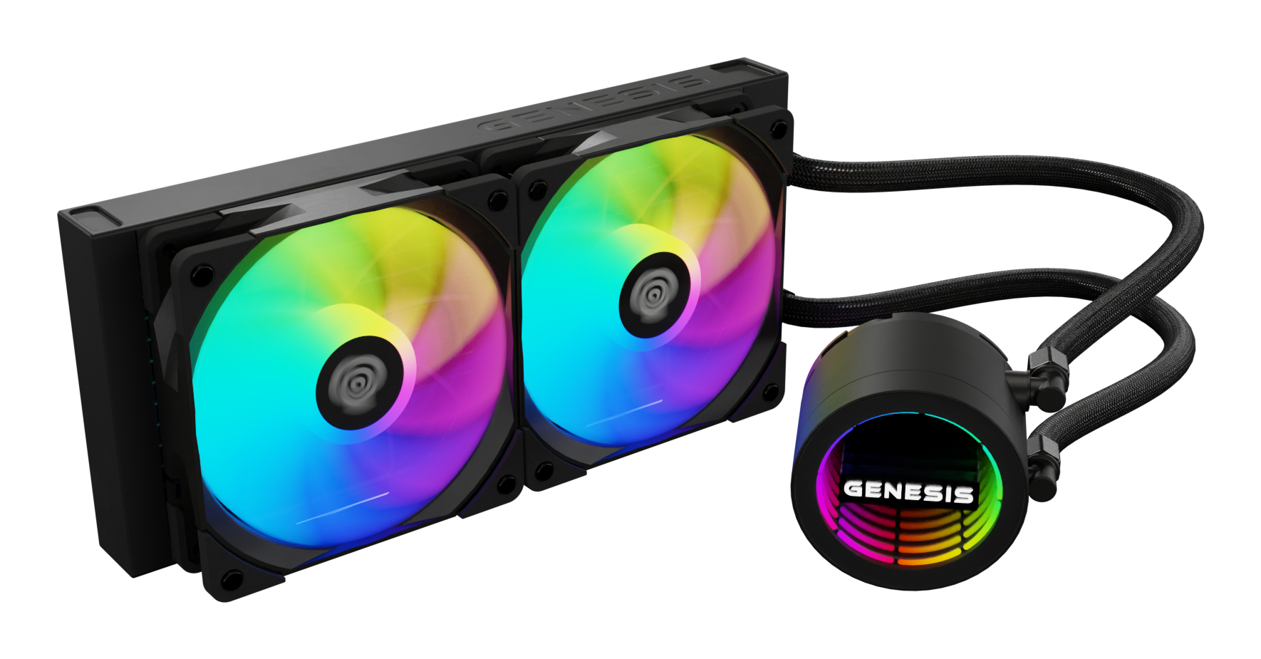 Genesis Hydria 240 ARGB Prozessor-Flüssigkeitskühlsystem Schwarz