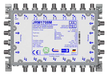 Jultec JRM1708M Multischalter 17 Eingänge 8 Ausgänge