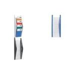 helit Wand-Prospekthalter, DIN A5 hoch, 4 Fächer, silber Seitenteile aus farbigem PP, Fächer aus glasklarem PS (H6270200)