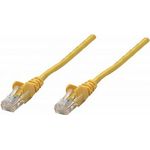 Intellinet Network Patch Cable, Cat6, 1m, Yellow, Copper, U/UTP, PVC, RJ45, Gold Plated Contacts, Snagless, Booted, Lifetime Warranty, Polybag (738538)