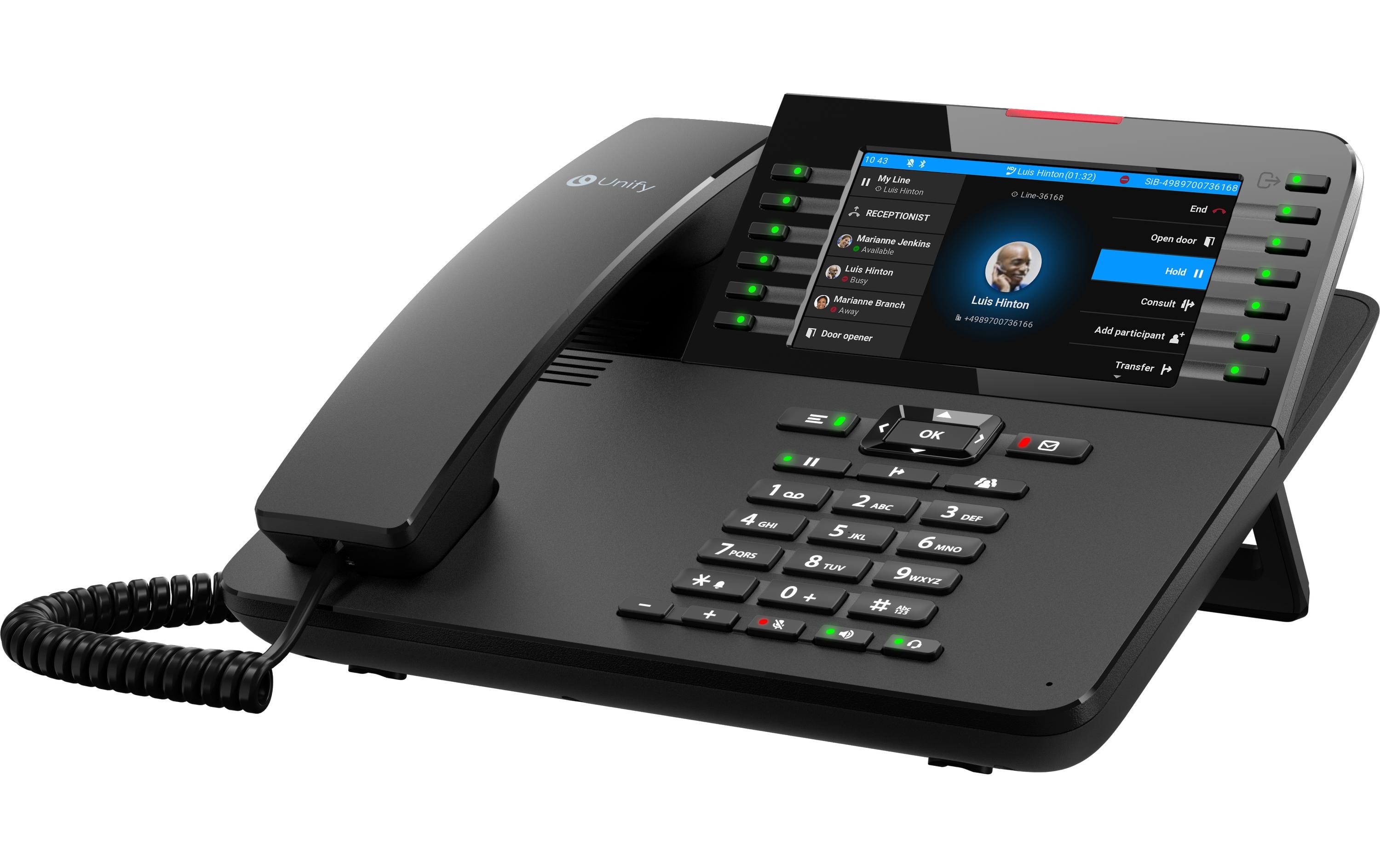 Unify OpenScape Desk Phone CP710 VoIP-Telefon SIP PoE Schwarz