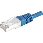 Patchkabel S/FTP (PIMF), CAT.6A EIA/TIA, Class EA, blau, 15,0 m Patchkabel mit besonders schmalem Knickschutz (858323)