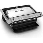Tefal OptiGrill Deluxe GC707D Kontaktgrill Schwarz Edelstahl 2000 W 600 cm²