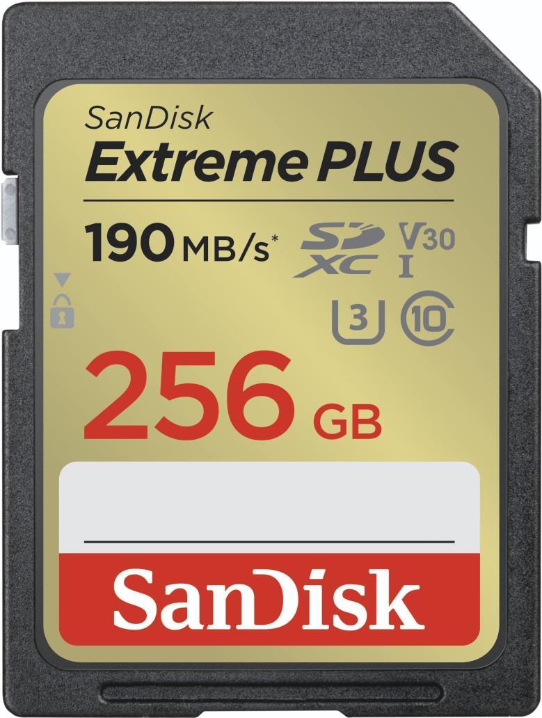 WESTERN DIGITAL EXTREME PLUS 256GB SDHC MEMORY CARD 190MB/S 130MB/S UHS-I CLASS (SDSDXWV-256G-GNCIN)