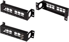 LogiLink 10" Keystone Patch Panel, 12-Port, schwarz schwarz (RAL 9005), 1,5 HE, für 12 Keystone Module, - 1 Stück (NK4078)