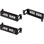 LogiLink 10" Keystone Patch Panel, 12-Port, schwarz schwarz (RAL 9005), 1,5 HE, für 12 Keystone Module, - 1 Stück (NK4078)