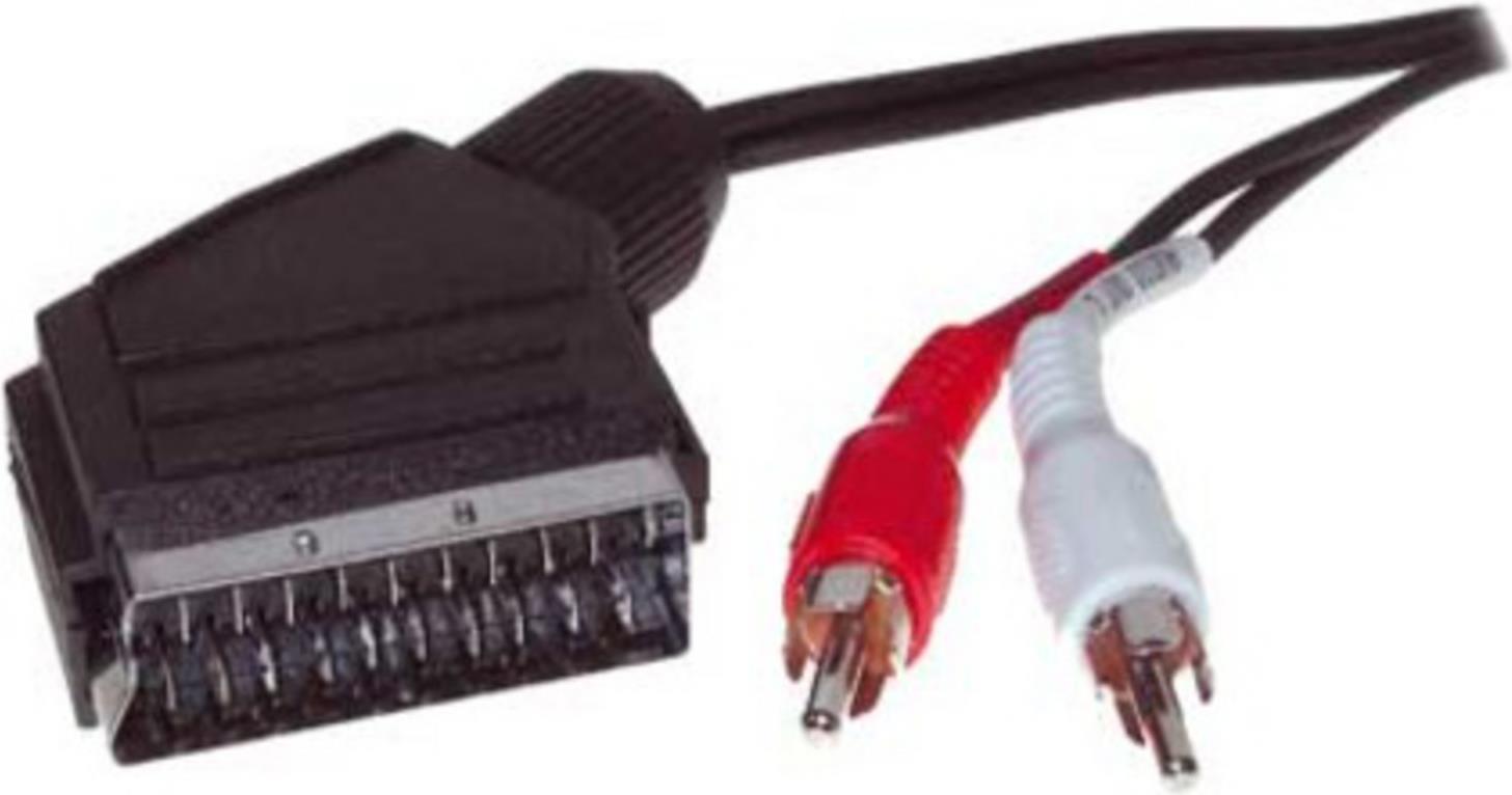 ShiverPeaks S/CONN maximum connectivity Adapter Video/ Audio-Scart-Stecker auf 2 Cinchstecker (für Audio), 2m (93153)