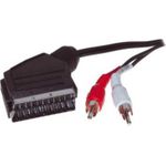 ShiverPeaks S/CONN maximum connectivity Adapter Video/ Audio-Scart-Stecker auf 2 Cinchstecker (für Audio), 2m (93153)