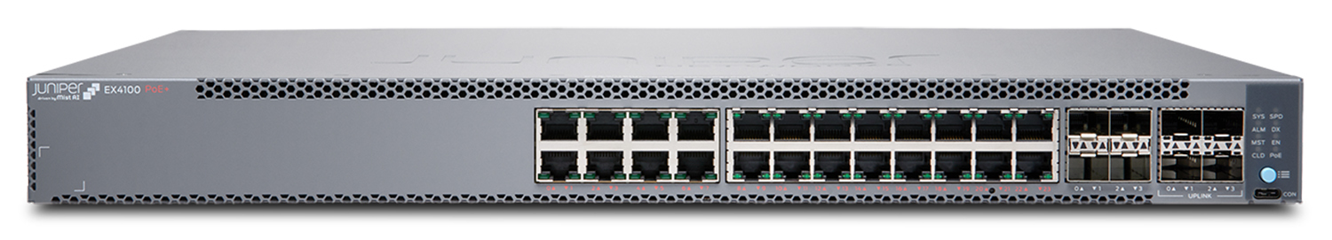 Juniper Networks EX Series EX4100-24P - Managed Switch - 24 Ports - PoE+ - Grau