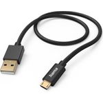 Hama Fabric USB Kabel 1,5 m USB 2.0 USB A Micro-USB B Schwarz (00201543)