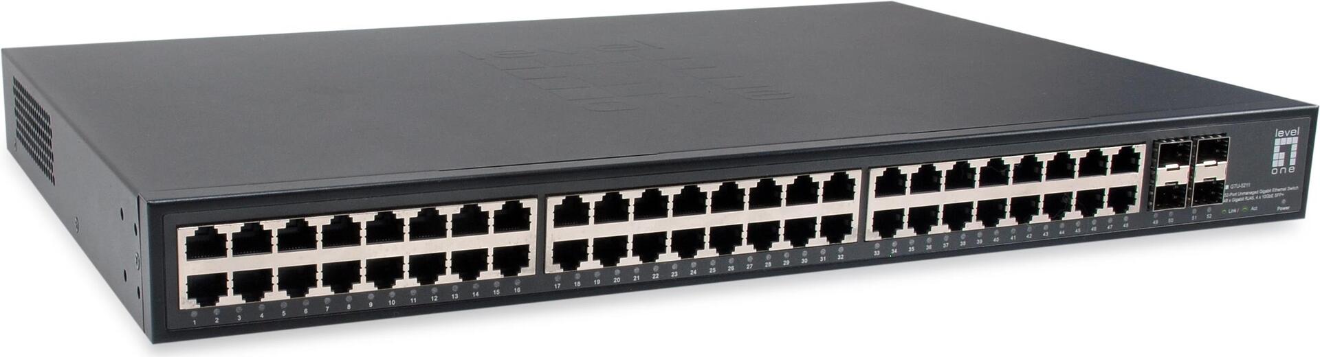 LevelOne GTU-5211 Netzwerk-Switch Unmanaged Gigabit Ethernet (10/100/1000) Schwarz (GTU-5211)