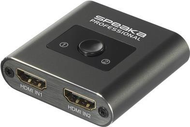 SpeaKa Professional SP-HSW-231 2 Port HDMI-Switch Ultra HD-fähig 7680 x 4320 Pixel (SP-10461500)