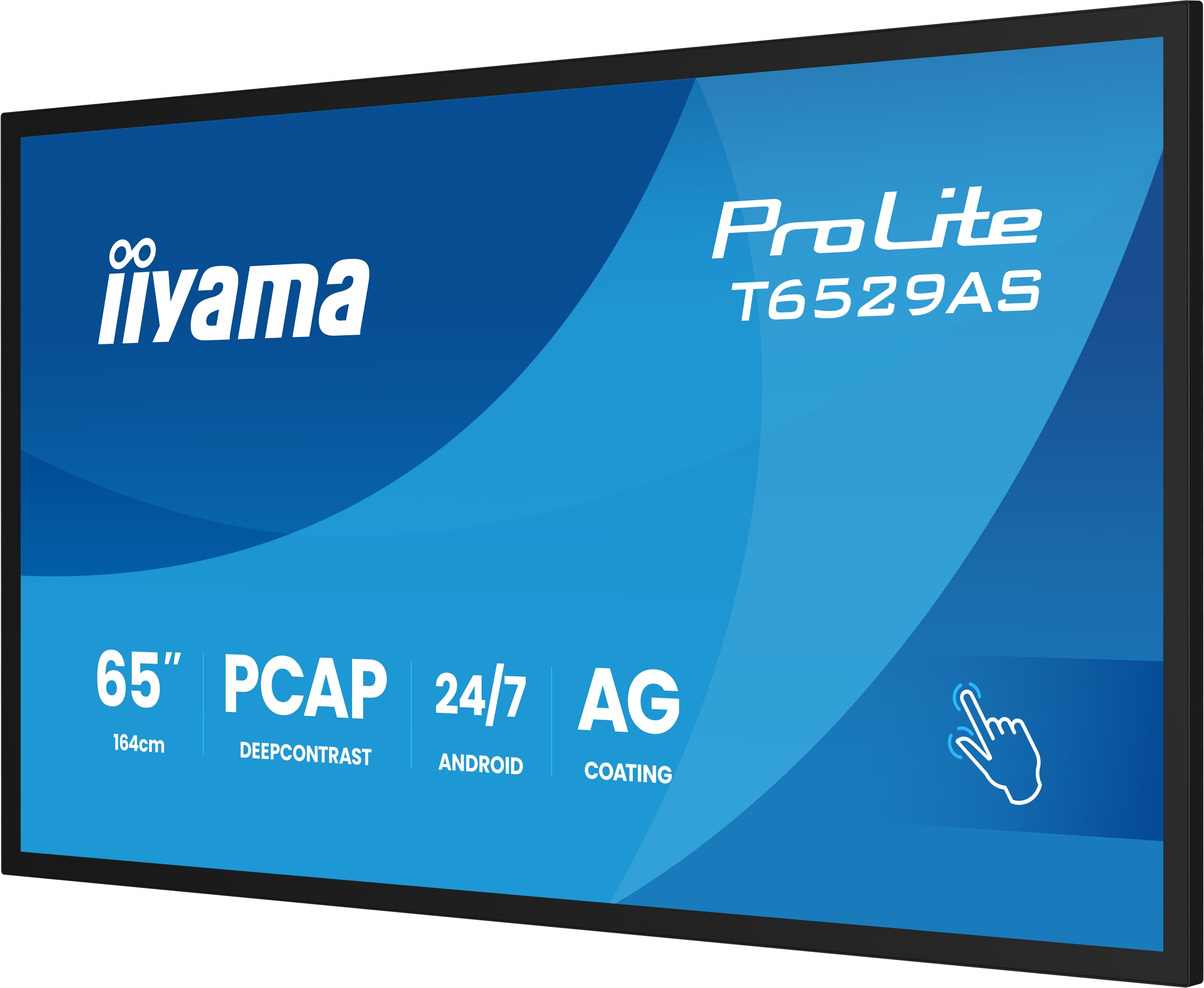 iiyama ProLite T6529AS-B1AG 65" Digital Signage Display 4K UHD Touchscreen Schwarz (Blende)