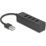 Delock USB Hub 4 Port 2.0 mit 4 x Typ-A Buchse schwarz (64334)