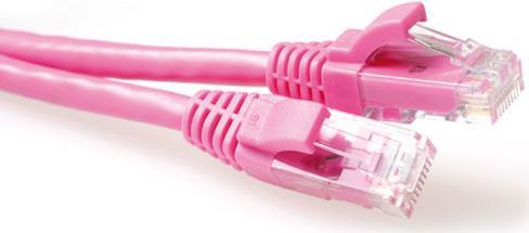 ADVANCED CABLE TECHNOLOGY Pink 1.5 meter U/UTP CAT6A patch cable snagless with RJ45 connectors