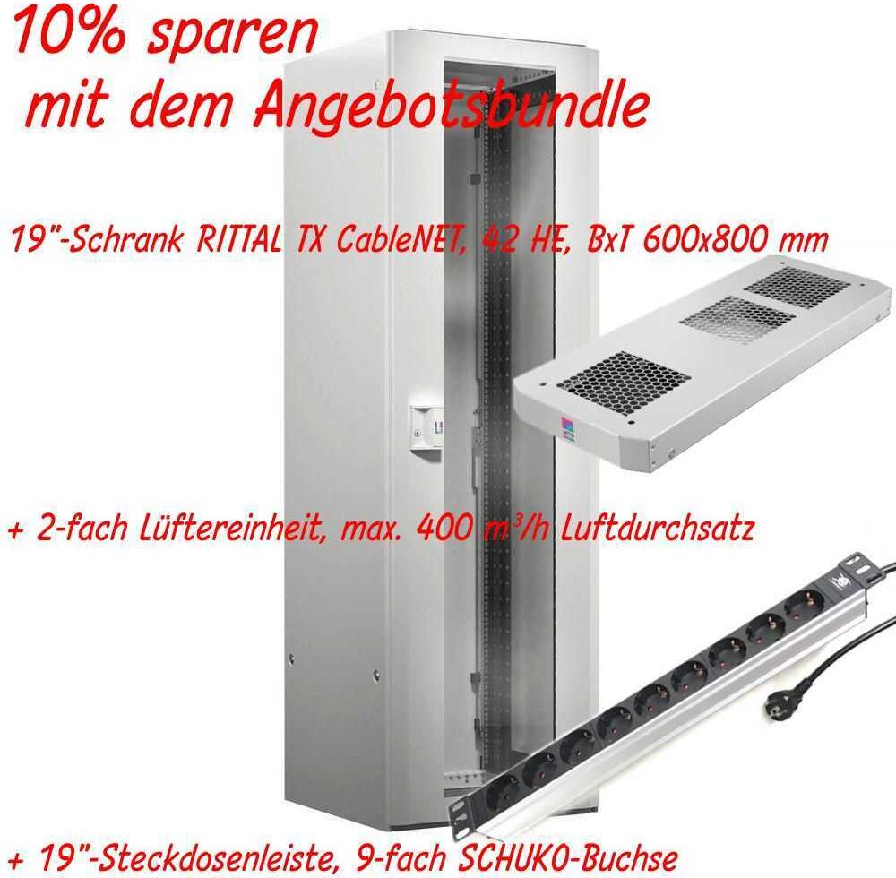 RITTAL 19"-Netzwerkschrank TX CableNet (ZAA297888628LUEPDU)
