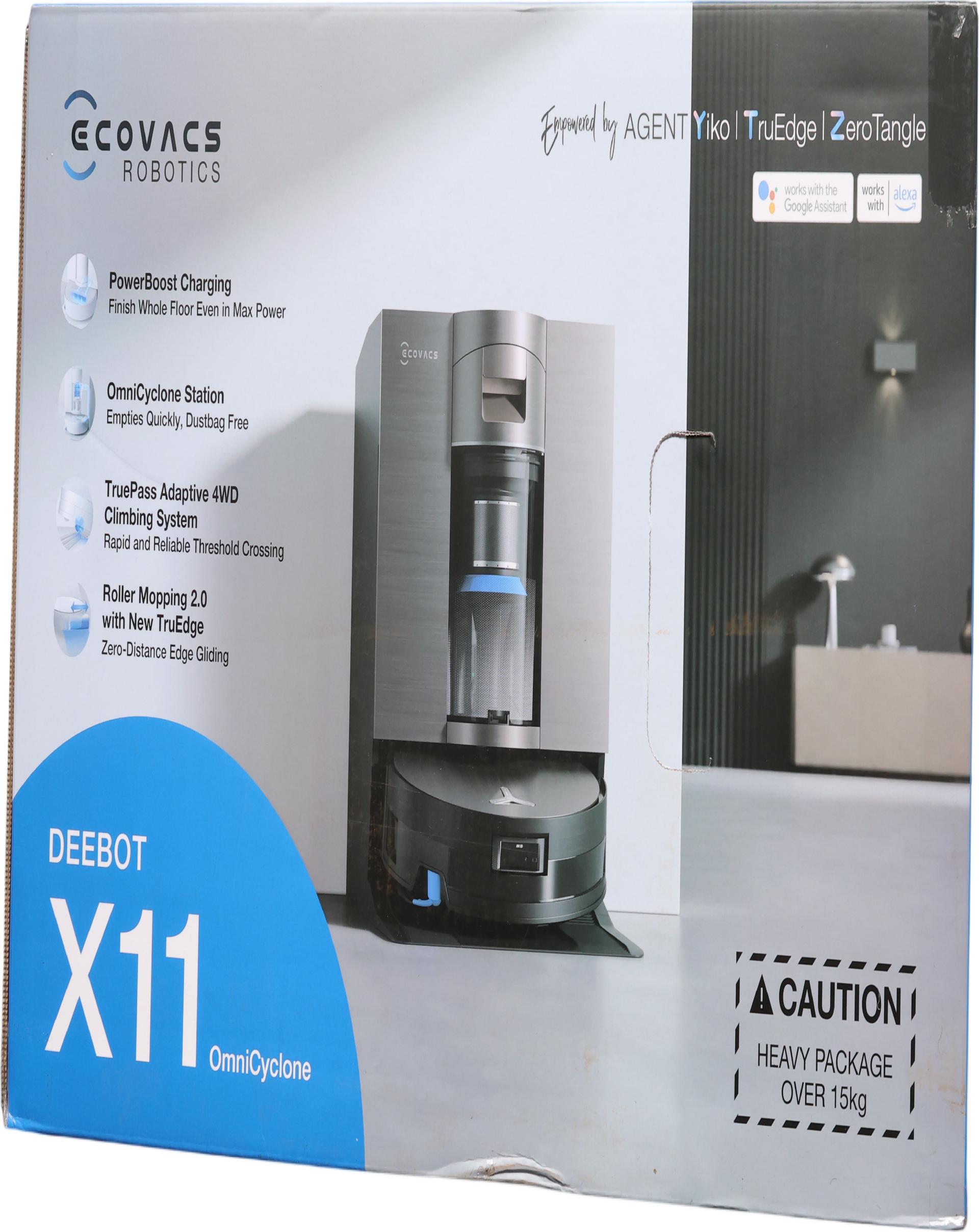 Ecovacs DEEBOT X11 OmniCyclone Saug- und Wischroboter Schwarz