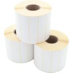 ARTDEV Etikettenrolle - Thermotransfer, 89 x 23mm, D107mm, Kern 40, 2300 Etiketten/Rolle, permanent (ETP 089-023 K40 D107 2300)