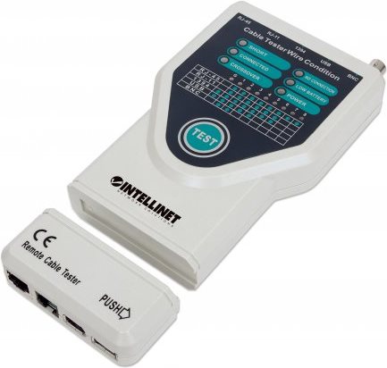Intellinet 5-in-1 Cable Tester, Tests 5 Commonly Used Network RJ45 and Computer Cables - Netzwerktester (780094)