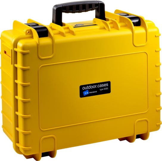B&W outdoor.case Type 5000 Hartschalentasche inkl. Facheinteilung Gelb