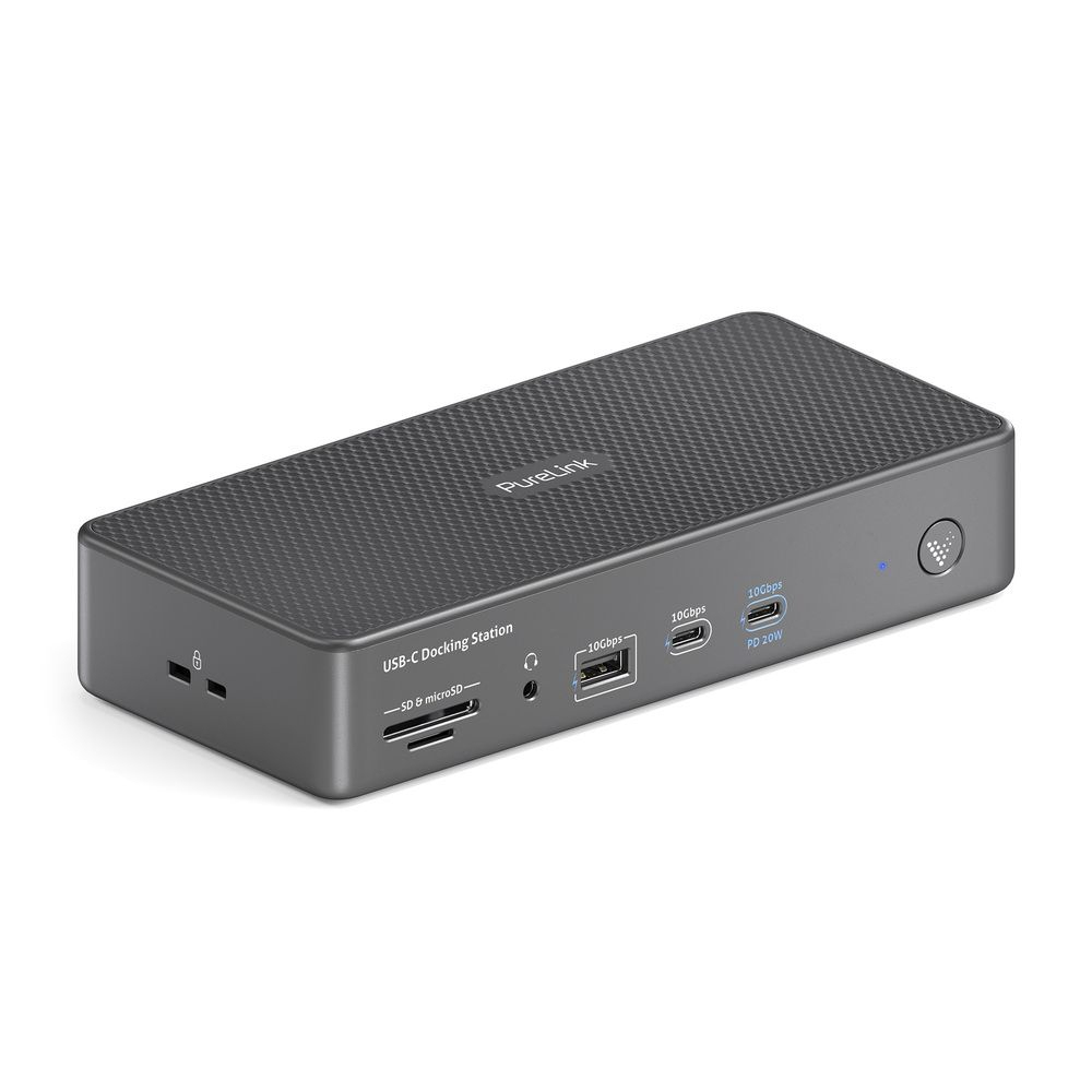 PureLink Vuelogic VL-D200 USB4-Dockingstation 8K Dual-Display 100 W Grau