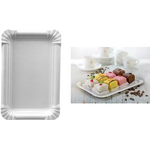 PAPSTAR Papp-Teller "pure" eckig, 165 x 230 mm, weiß, 250er aus 100% Frischfaserkarton, lebensmittelecht, kompostierbar - 1 Stück (11074)