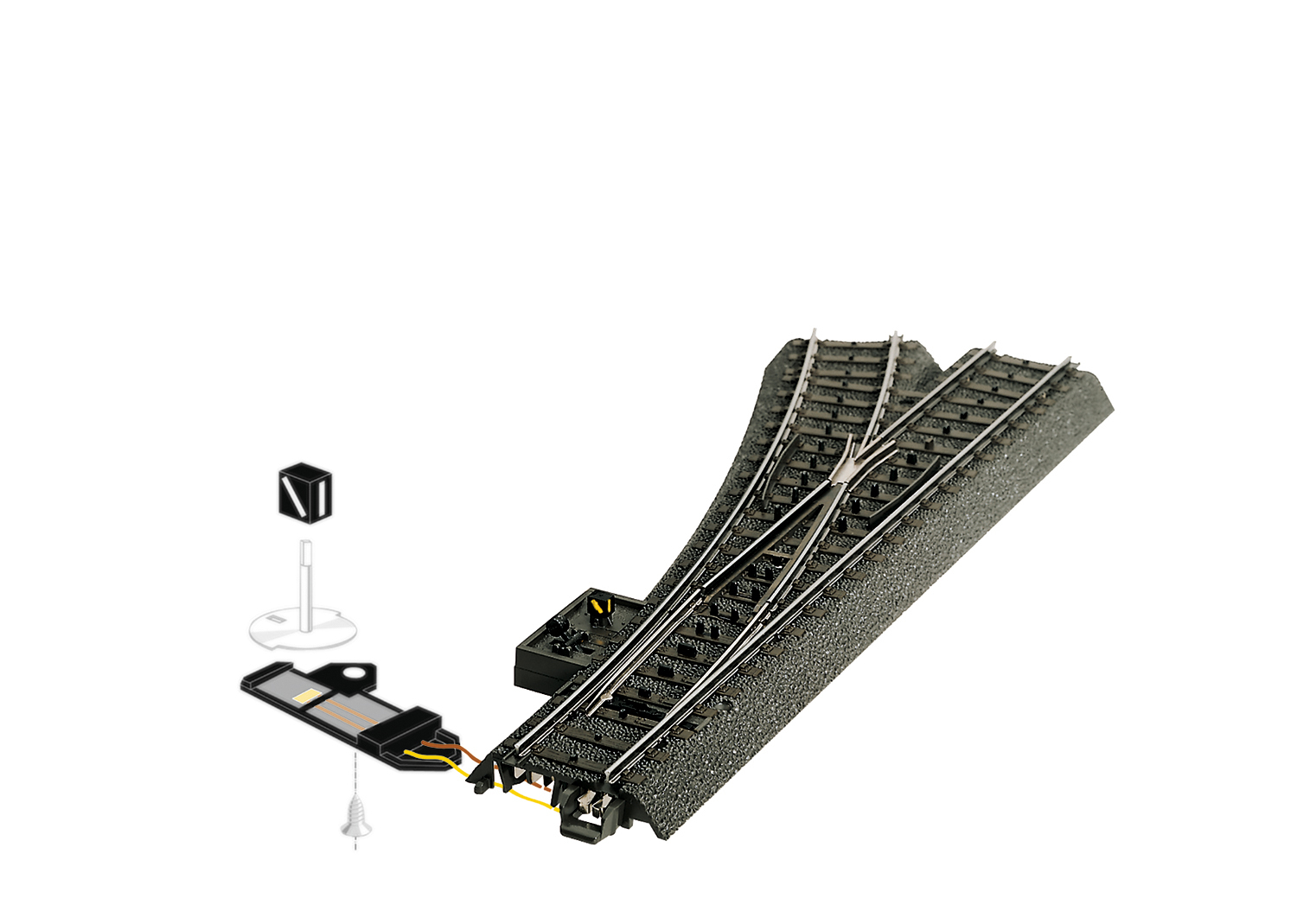 Märklin 74471 Weichenlaternen-Satz Warmweiß HO 1:87 Schwarz