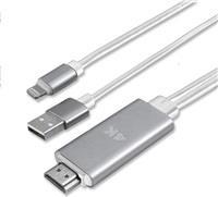 4smarts Lightning to HDMI cable Handykabel Silber Apple 30-pin 1,8 m (468662)