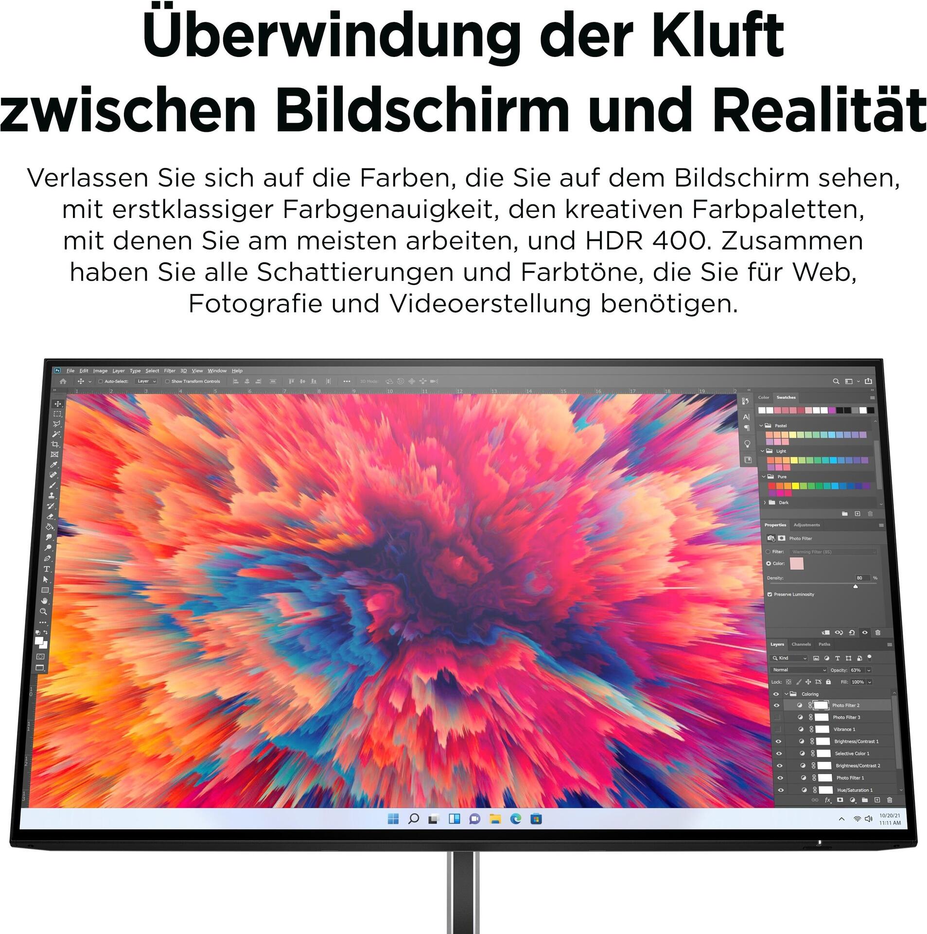 HP Z24q G3 23.8" QHD Monitor Silber