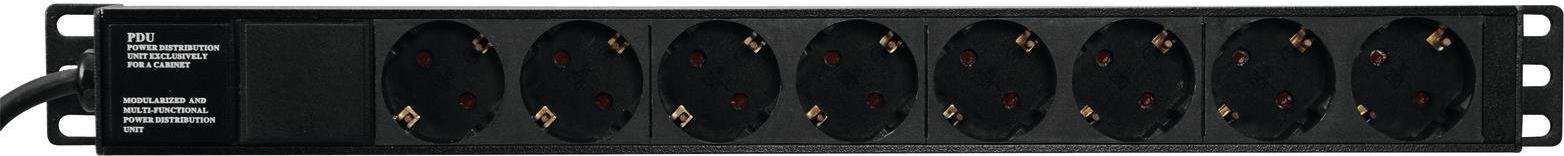 Eurolite 30240215 Stromverteilereinheit (PDU) 8 AC-Ausgänge 1U Schwarz (30240215)