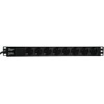 Eurolite 30240215 Stromverteilereinheit (PDU) 8 AC-Ausgänge 1U Schwarz (30240215)
