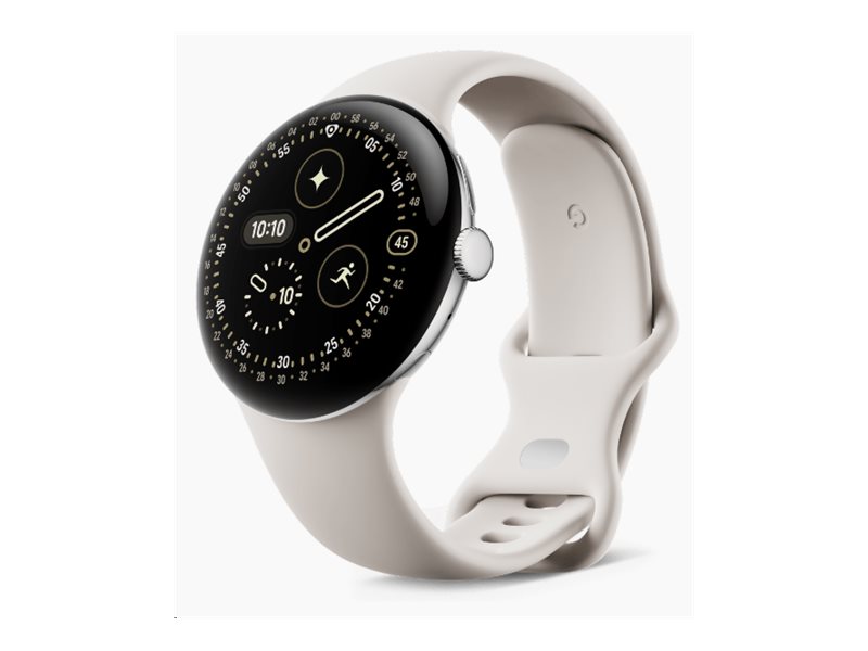 Google Pixel Watch 4 45 mm Aluminium Silber Porzellan