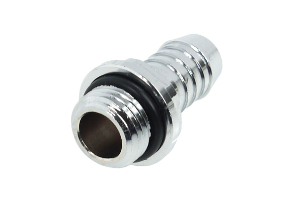 Alphacool HF Schlauchanschluss FatBoy G1/4 für 10 mm Schläuche mit O-Ring Chrom