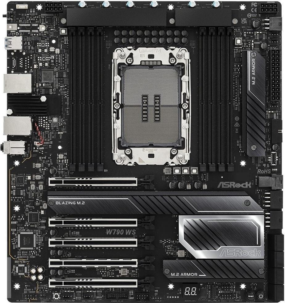 ASRock W790 WS R2.0 Workstation Mainboard E-ATX Sockel LGA4677 DDR5 RDIMM 10GbE (90-MXBP30-A0UAYZ) (geöffnet) (B-Ware)