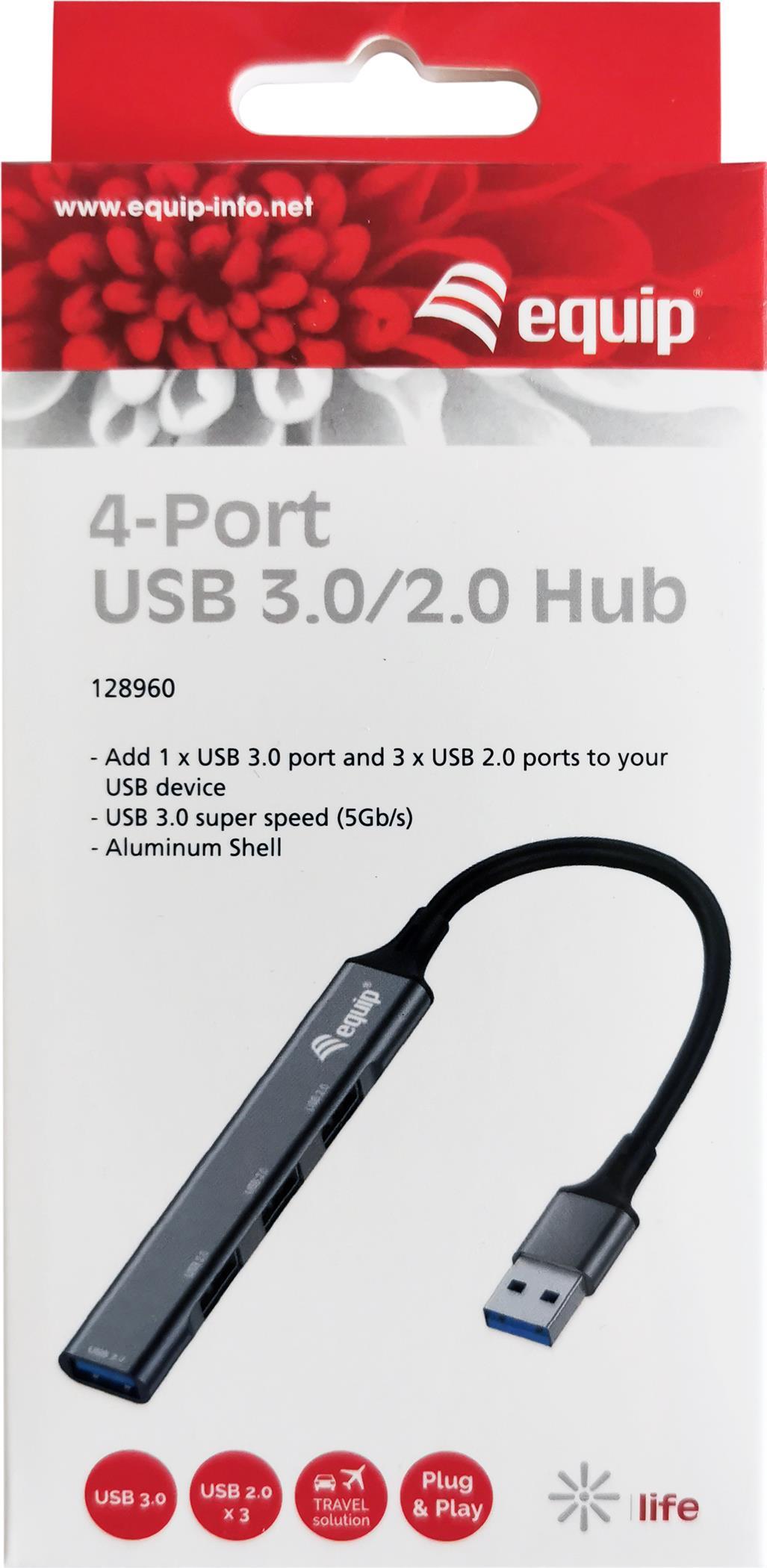 Equip 4-PORT-USB 3.0/2.0-HUB (128960)