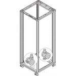 SCHROFF Lenkrollen mit Nivellierfüssen - LENKROLLEN SET 400KG 60D M.F. (27230068)