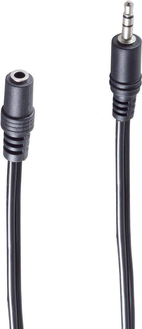 shiverpeaks BASIC-S Audiokabel, 3,5 mm Klinkenstecker - 3,5 mm Klinkenkupplung, 2,5 m, stereo, im Polybeutel mit (BS30805-2.5)