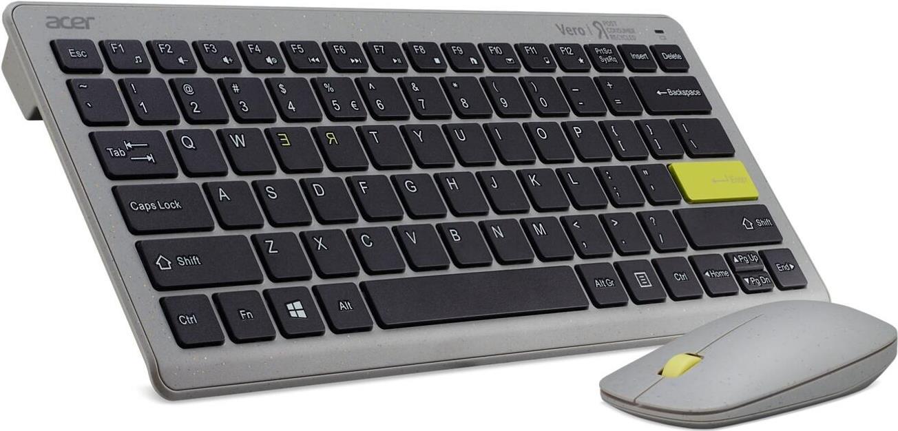 Acer Vero Combo set AAK124 antimikrobielle Tastatur und Macaron Maus grau/gelb (GP.ACC11.02R)