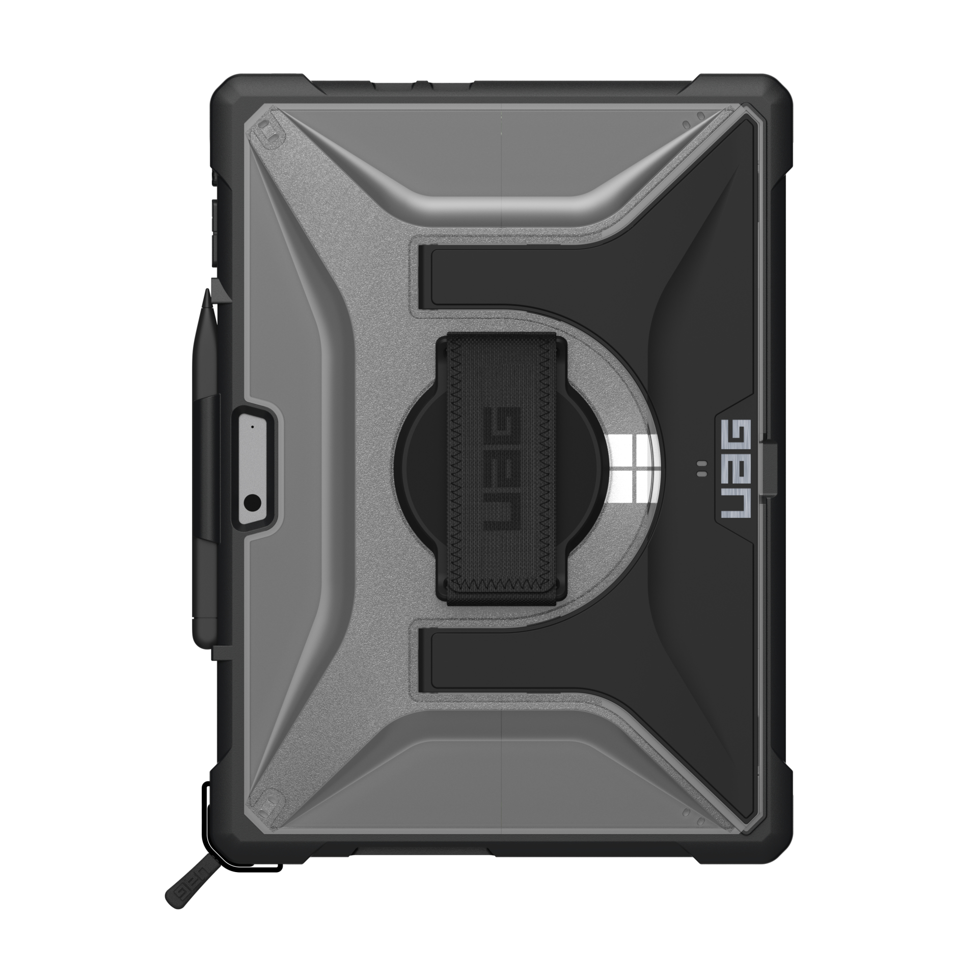Urban Armor Gear Plasma Series Rugged Case mit Handschlaufe und Schultergurt für Microsoft Surface Pro 9, 10, 11 13" Transparent Ice