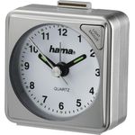 Hama A50 Quarztischuhr Silber Quadratisch (00186328)