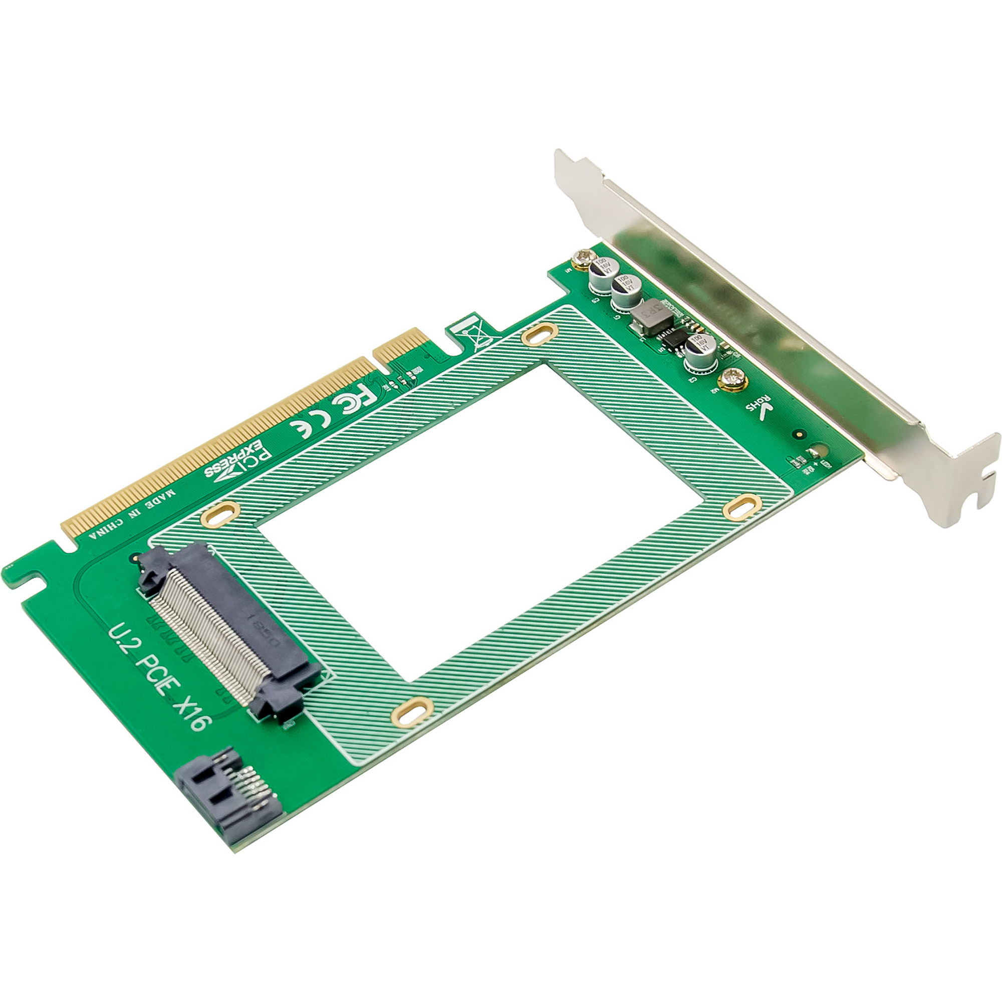 InLine Schnittstellenkarte PCIe x16 zu U.2 NVMe SFF-8639 76619J intern