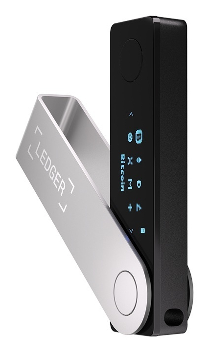 Ledger Nano X Hardware Wallet Bluetooth USB-C Schwarz, Silber
